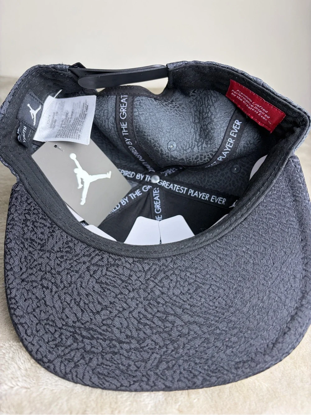 Jordan Jumpman Elephant Print Boys Youth Snapback Hat Dark Gray